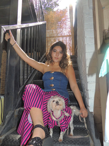Pantalon pink & blue