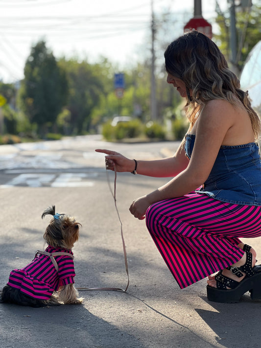 Pantalon pink & blue